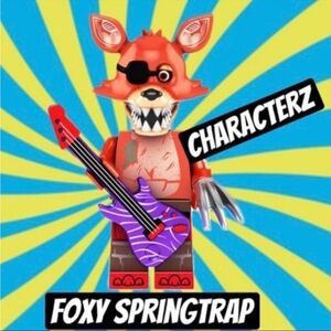 Characterz Foxy Springtrap Minifigure Toy - Red and Purple